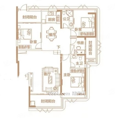 急售雅颂居旁边建工绶溪里 3室2厅 东南北户型好南北东-莆田二手房