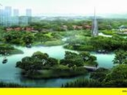 绶溪公园规划延寿湖效果图