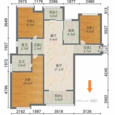 附屬醫(yī)院對面中海城建 低總價(jià)買三房 新天地荔城一小新四中-莆田二手房