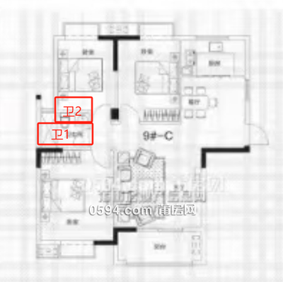 3室2廳2衛(wèi)，交通便利，拎包入住，兩證齊全，送家具-莆田二手房