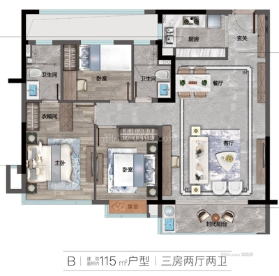 3室 117平 南北通透 電梯房 精裝 樓層好 視野無(wú)遮擋-莆田二手房