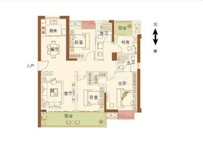 融信府 毛坯 总价156万 面积122㎡ 4室2厅2卫-莆田二手房