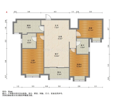 联发君悦高层单价12450元！120平三房-莆田二手房