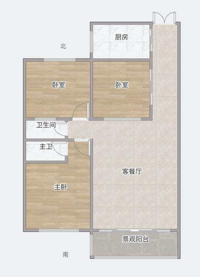 万骏珑悦轩 精装 总价118万 面积89㎡ 3室2厅2卫-莆田二手房