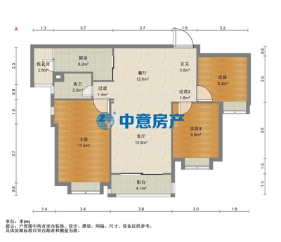 莆田雅頌居 精裝 總價236萬 面積119㎡ 3室2廳1衛-莆田二手房