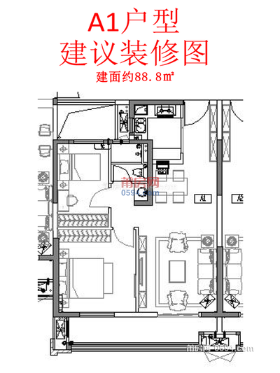 绶溪璟悦B区（安置房） 毛坯 总价85万 面积88㎡ 2室2厅1卫-莆田二手房