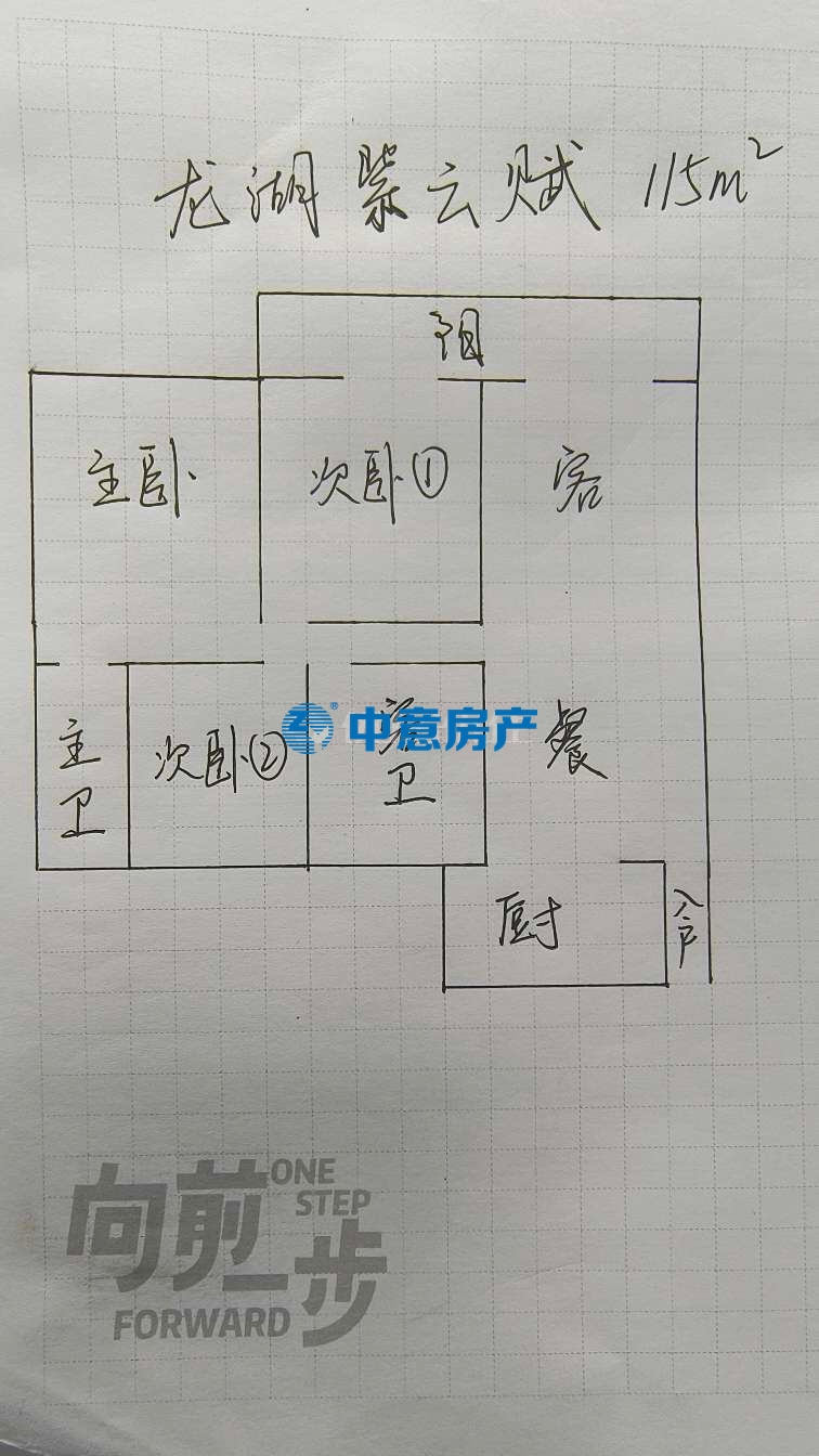 龍湖紫云賦 毛坯 總價(jià)90萬(wàn) 面積115㎡ 3室2廳2衛(wèi)