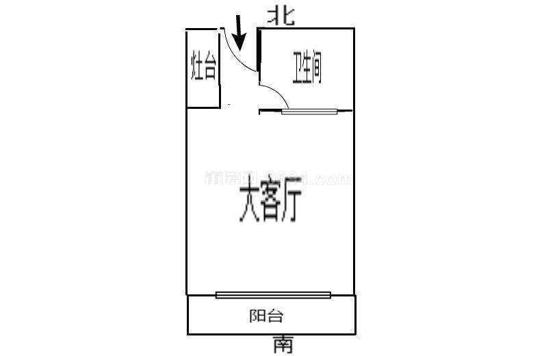 帝源首座 1房公寓朝南帶陽臺 急8000多帶精裝 四中初中部