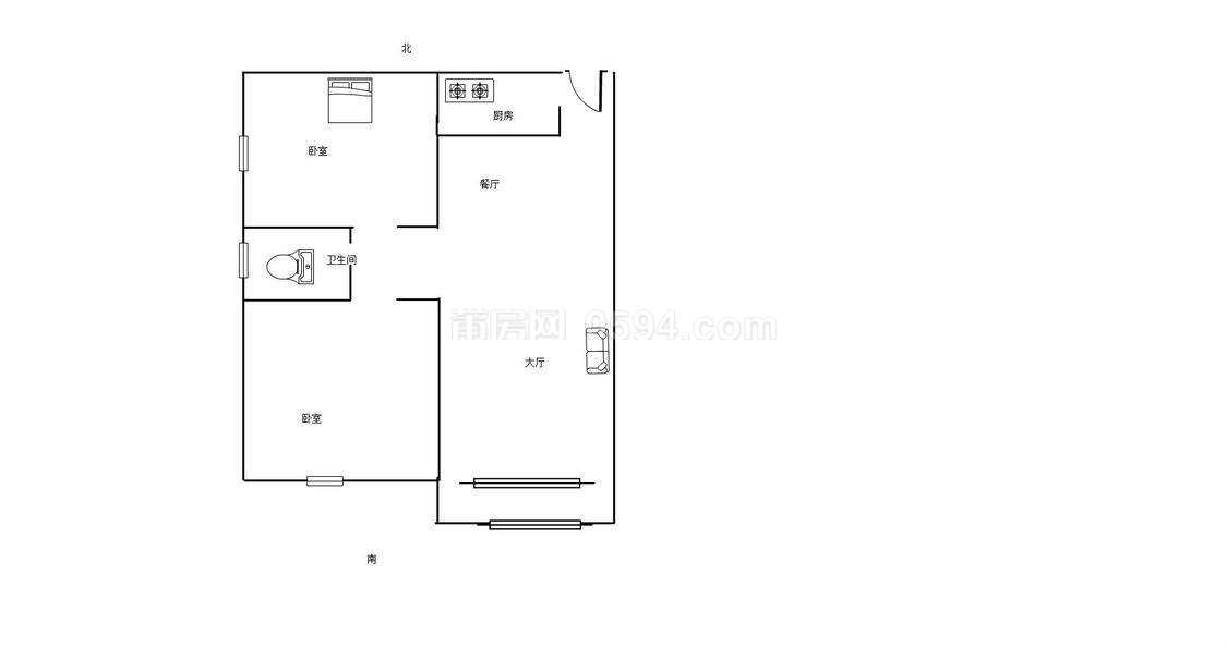 中興公館 精裝 租金2200元 面積87㎡ 2室2廳1衛(wèi)